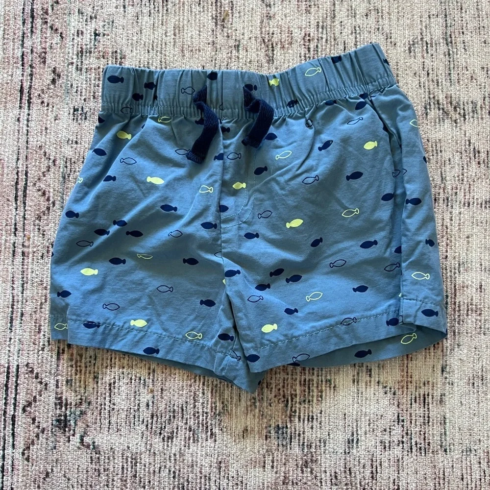 Cherokee Blue Marine Print Casual Shorts